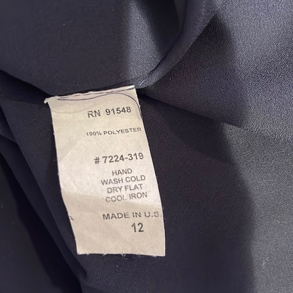 Navy size 12 chiffon beautiful light halter dress - Picture 9 of 11